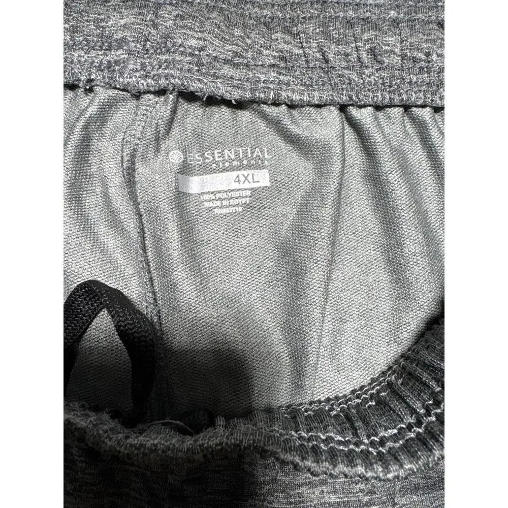 ESSENTIAL Men's 4XL Gray Athletic Shorts with Side Stripes 618